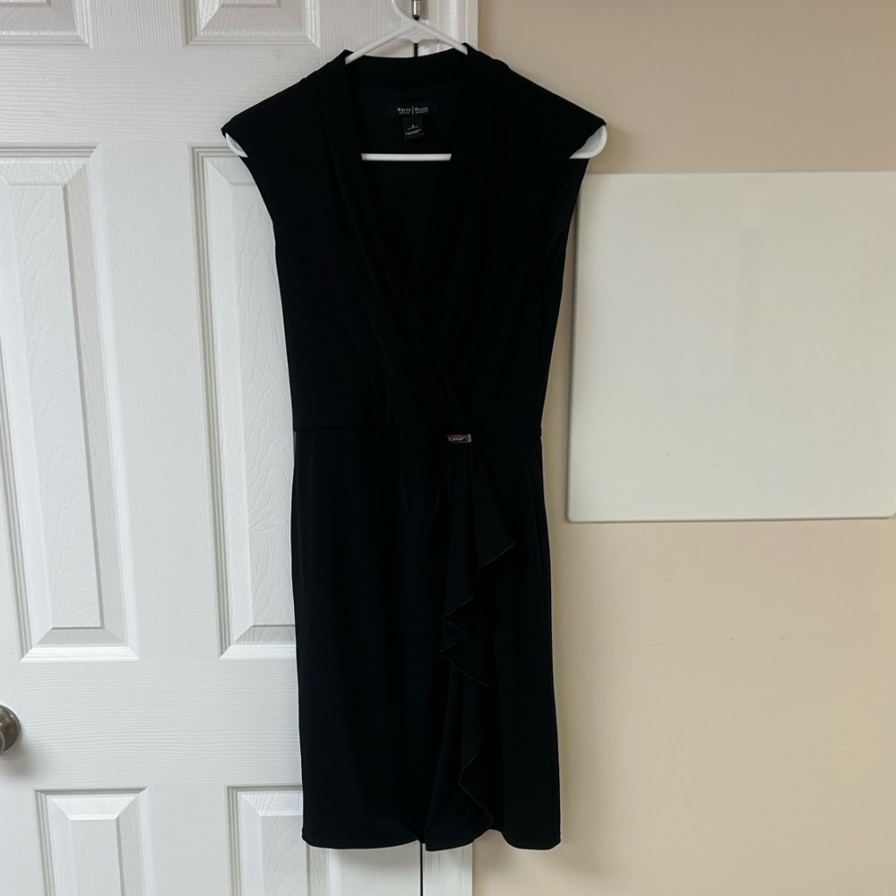 White House Black Market Black Dress With Buckle Detail